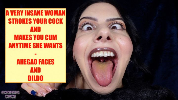 VERY INSANE WOMAN STROKES YOUR COCK AND MAKES YOU CUM AHEGAO