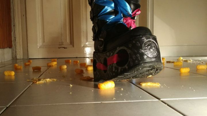 Crushing puffs with New Rock boots