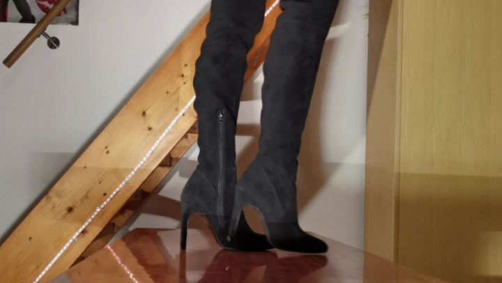 Walking in my over knee boots 02