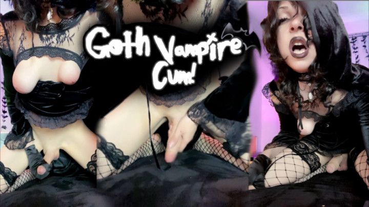 Goth vampire cum vid! - Cassandra Dimitrescu Cosplay