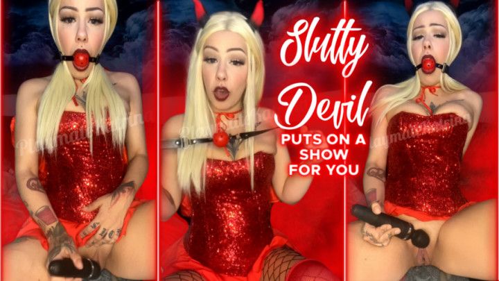 NAUGHTY BALL GAG DEVIL MAKES YOU WATCH