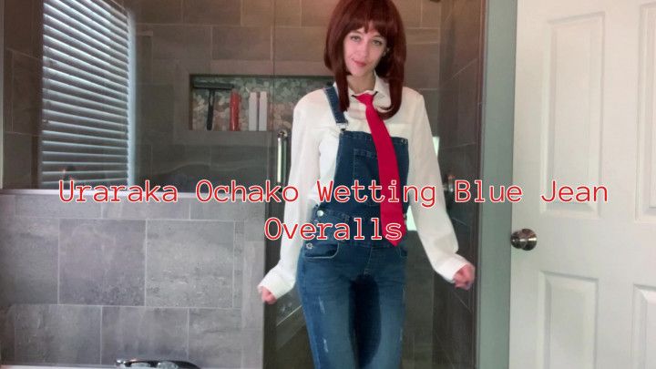 Uraraka Ochako Wetting Blue Jean Overalls &amp; Panties