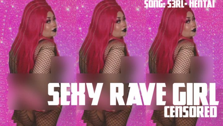 Censored Sexy Rave Girl Dancing