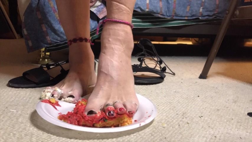 Birthday Cake Crushing &amp; Feet Fun