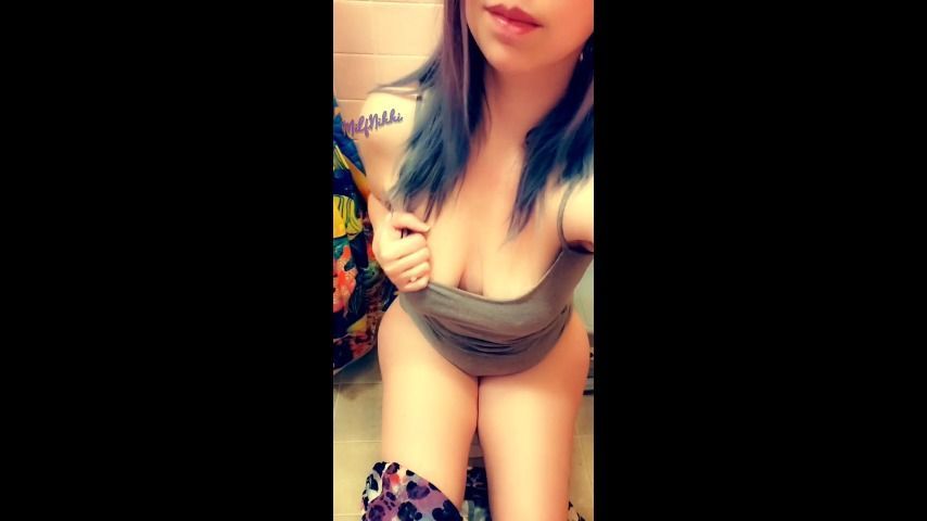 Titty Tease from the toilet