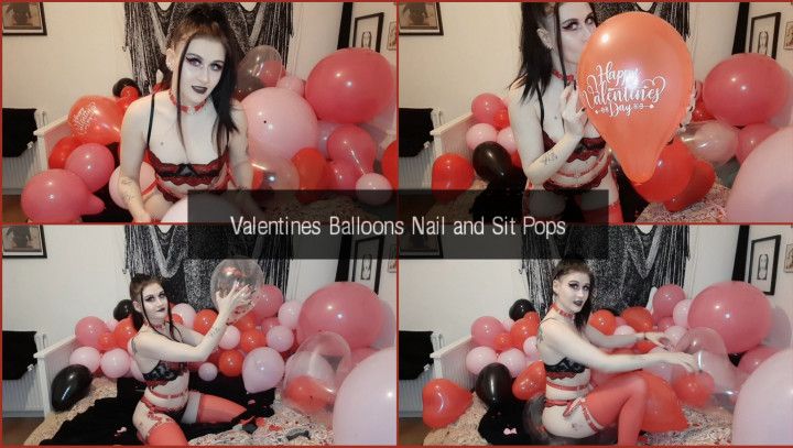 Valentines Balloons Nail and Sit Pops