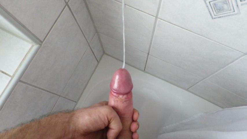 POV jerking and cumshot in my shower