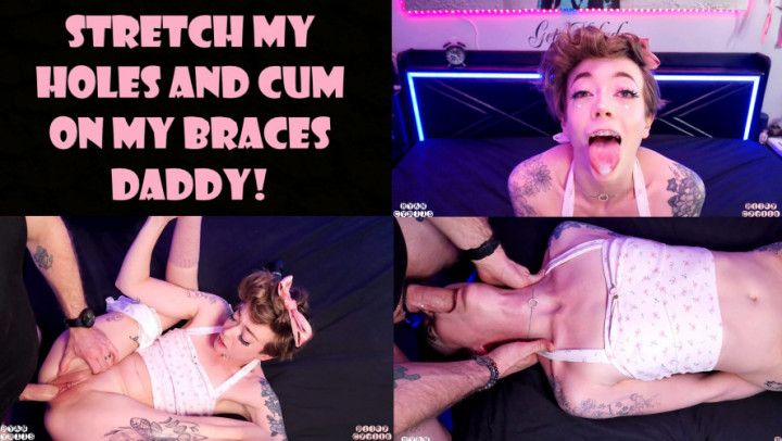 Rip Your Brace Faced Fuckdoll holes with Your Big Cock Daddy