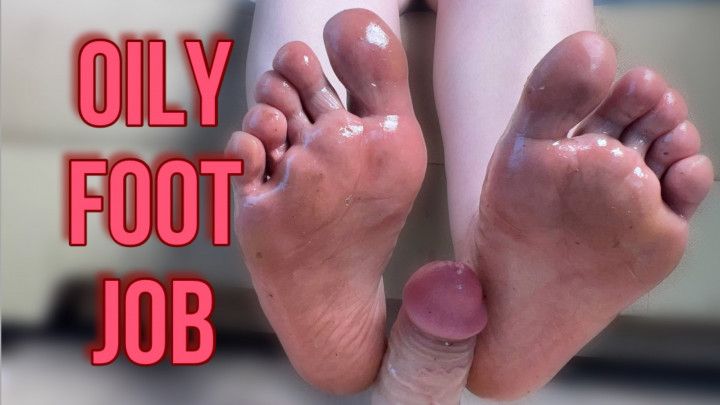 Oily foot job