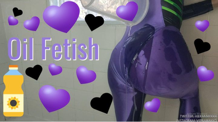 Spandex Suit In The Shower- Oil Fetish