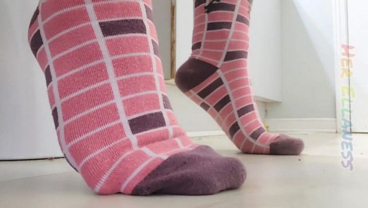 A pink sock piddle