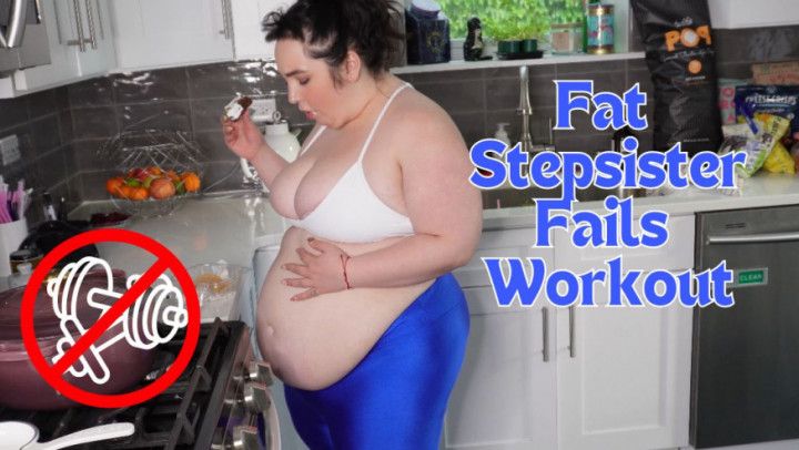 Fat Stepsister Fails Workout