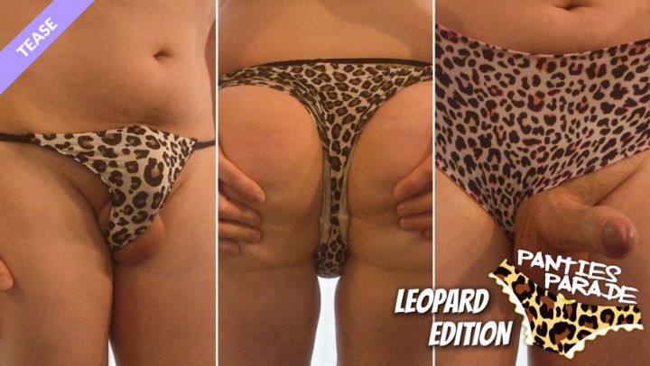 Tranny Sissy Leopard Panties Parade #15