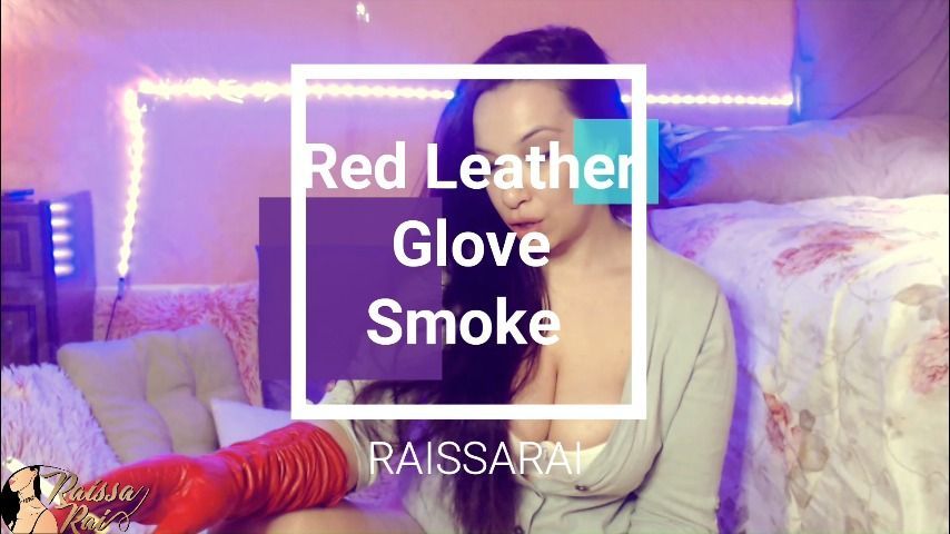 Red Leather Glove Smoke