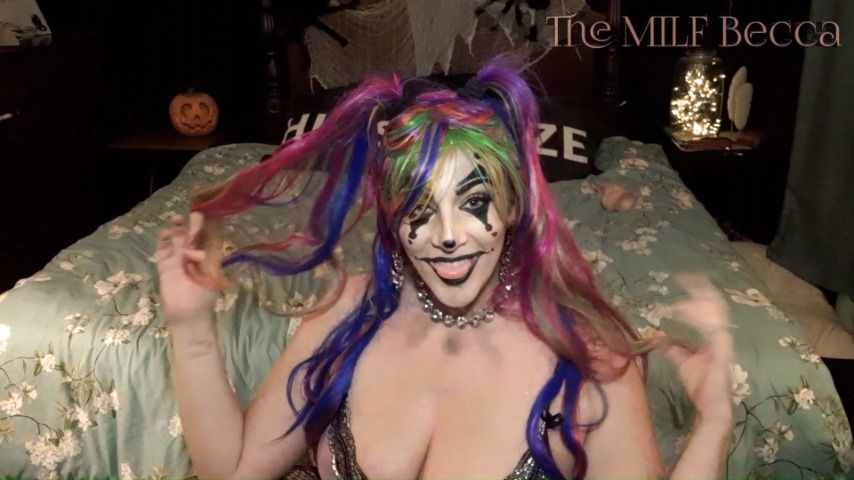 Naughty Pregnant Clown Plays w/Herself