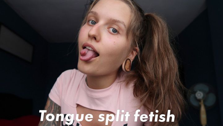 Tongue split and finger licking