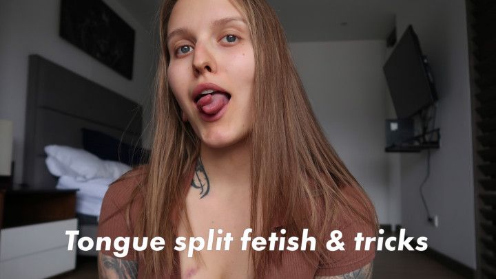 Seductive tongue split tricks