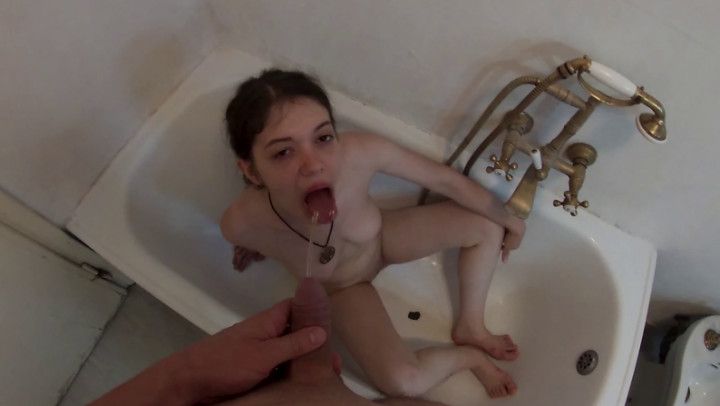 Pissing on my stepsister's body and mouth