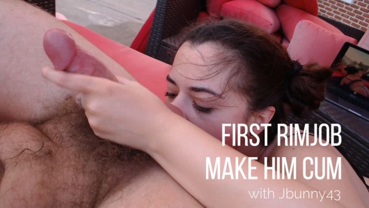 First Rimjob Make Him Cum