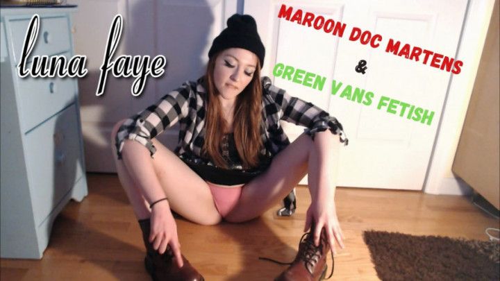 Maroon Doc Martens &amp; Green Vans Fetish
