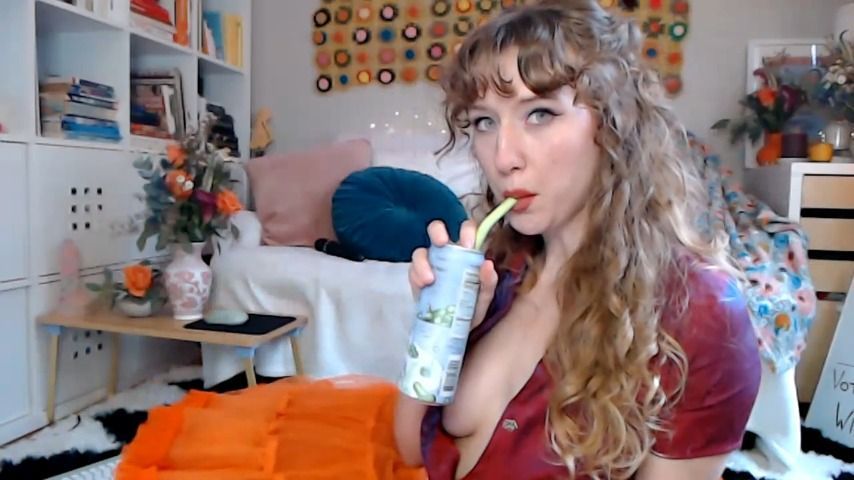 Live Burping and Stripping During Cam Show