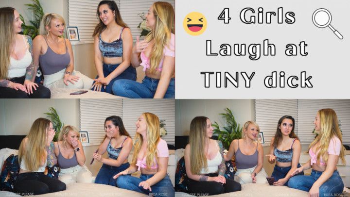 Four Girls Laugh at TINY dick