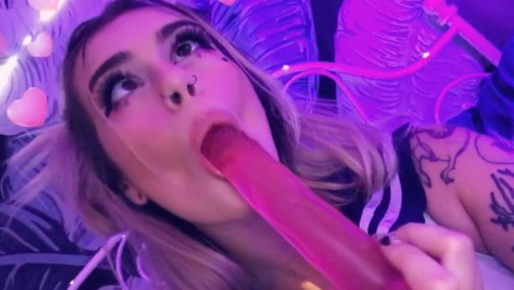 Ahegao dildo sucking Snapchat