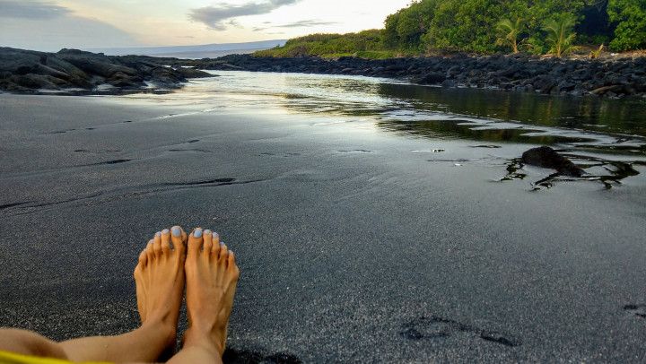 Feet on the beach