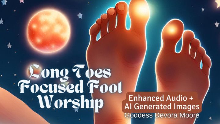 Long Toes Focused Foot Worship Audio with AI Porn