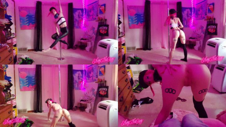 KDA Akali Strip Tease Pole Dance Grinding Cosplay