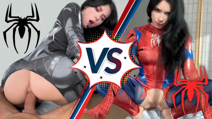 Passionate Spider Woman vs Anal Fuck Lover Black Spider-Girl