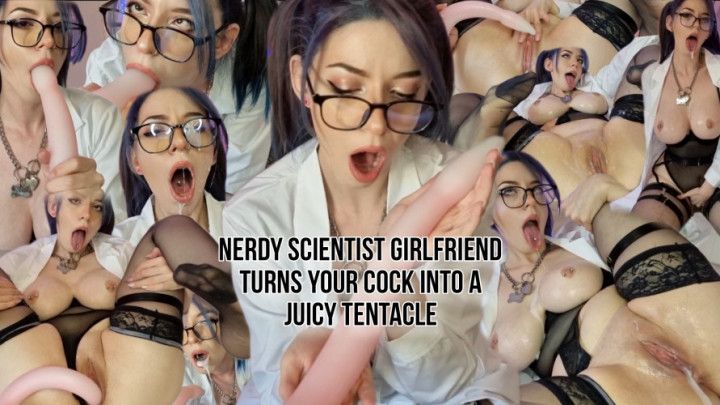 Nerdy scientist GF turns your cock into a juicy tentacle