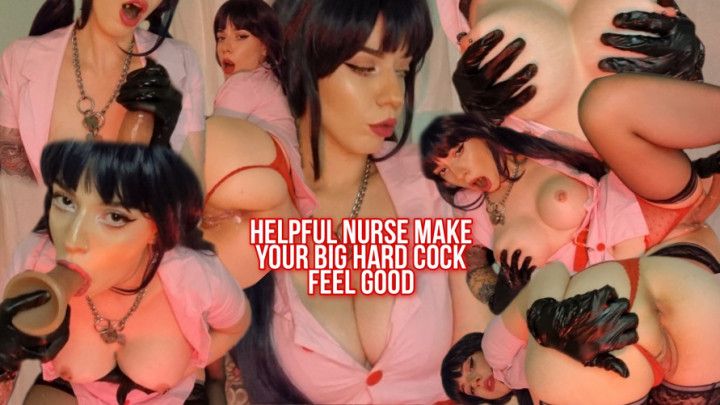 Helpful nurse make your big hard cock feel good
