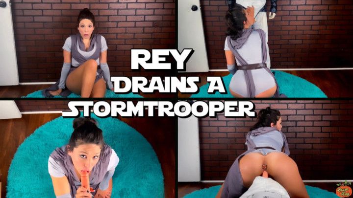 Rey Drains a Stormtrooper