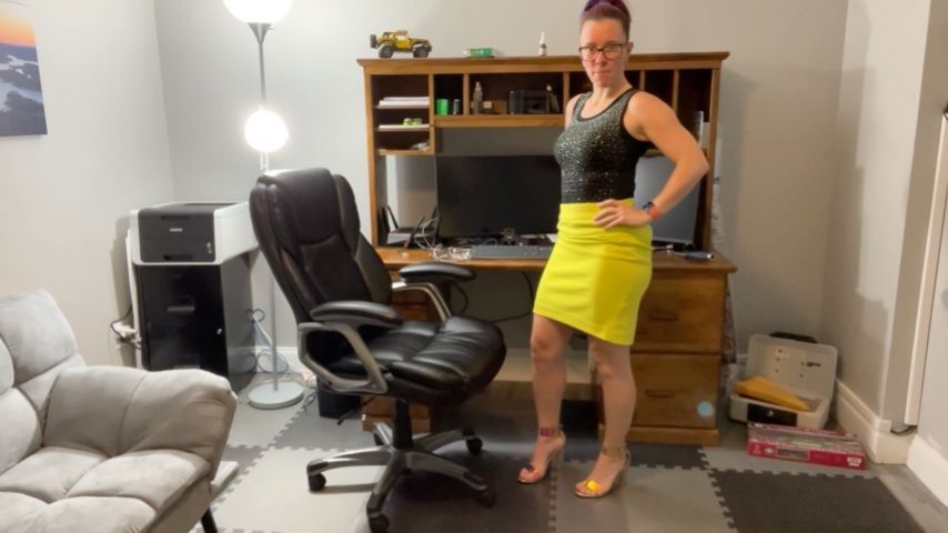 Naughty Secretary Strip Tease Role Play