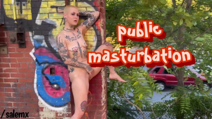 Nude masturbation near busy street