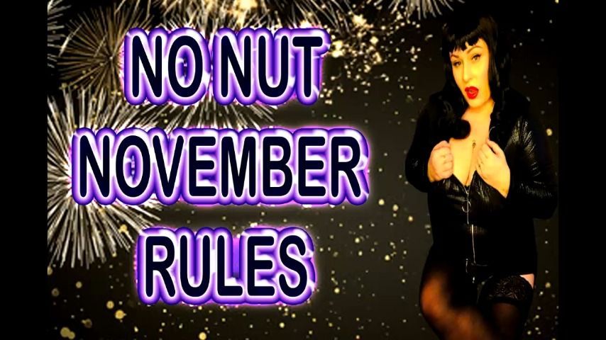 NO NUT NOVEMBER RULES