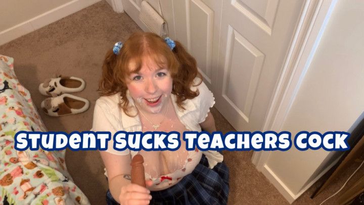 Student Sucks Teachers Cock And Gets A Facial