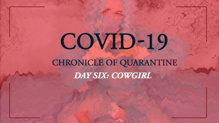 Chronicle of quarantine | day 6 - cowgir