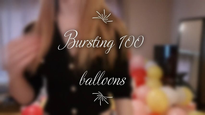 Bursting ! 100 ! balloons