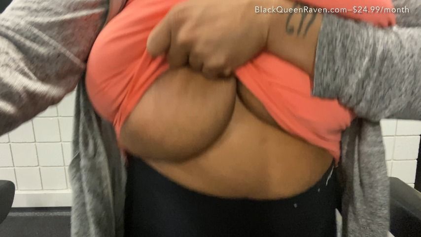 Clapping My tits at the Gym