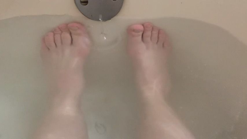 Feet under water