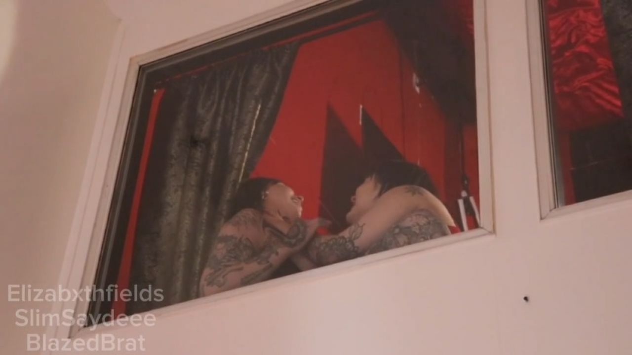 G/G Domme and Sub get caught by Voyeur