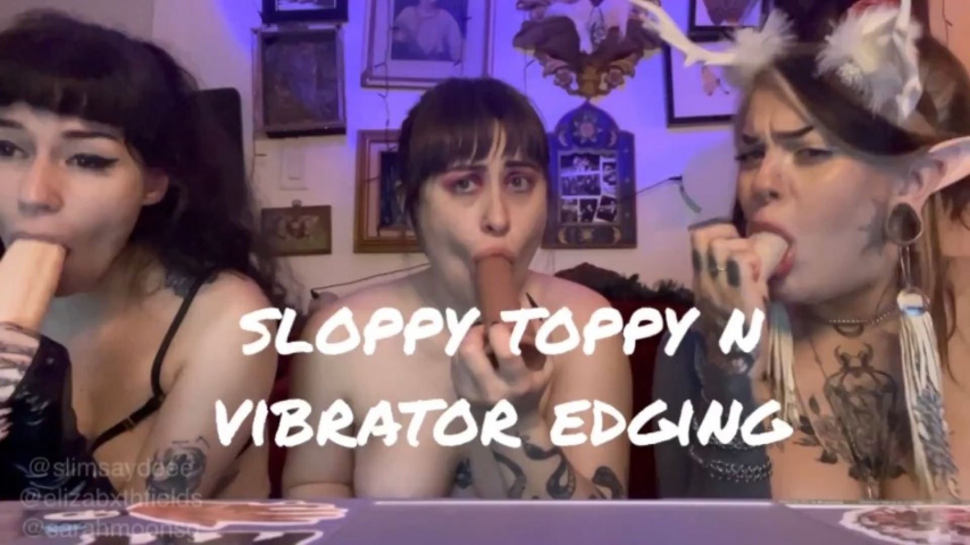 sloppy toppy w vibrator edging