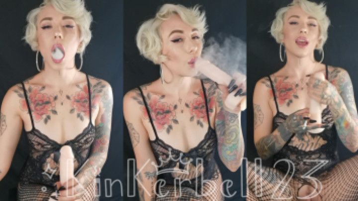 Smokey JOI with realistic dildo