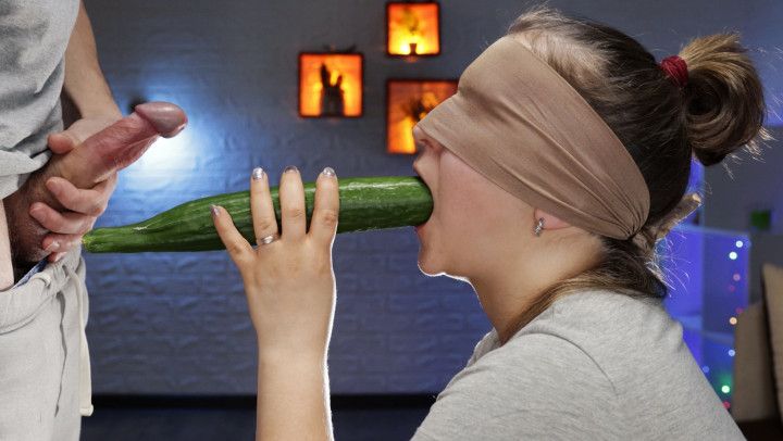 234 Game of taste with vegetables. Sexually