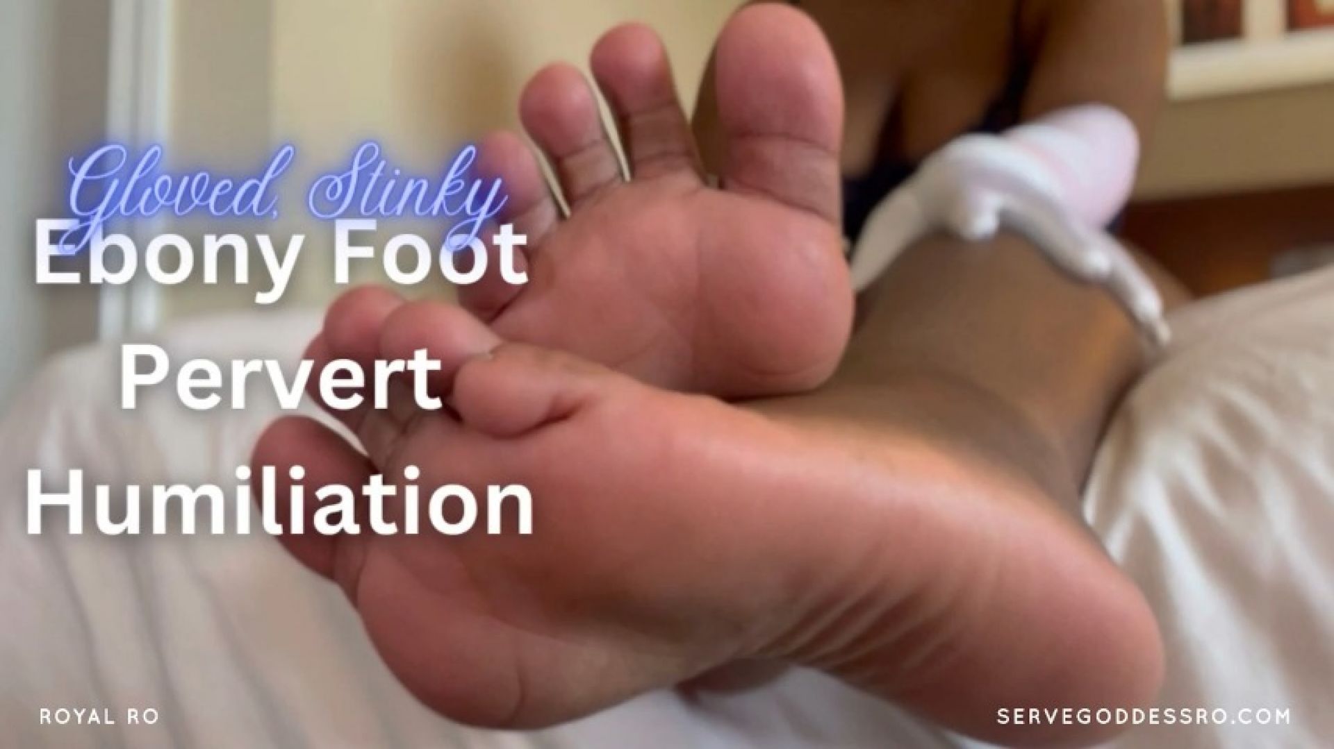 Gloved, Stinky Ebony Foot Pervert Humiliation