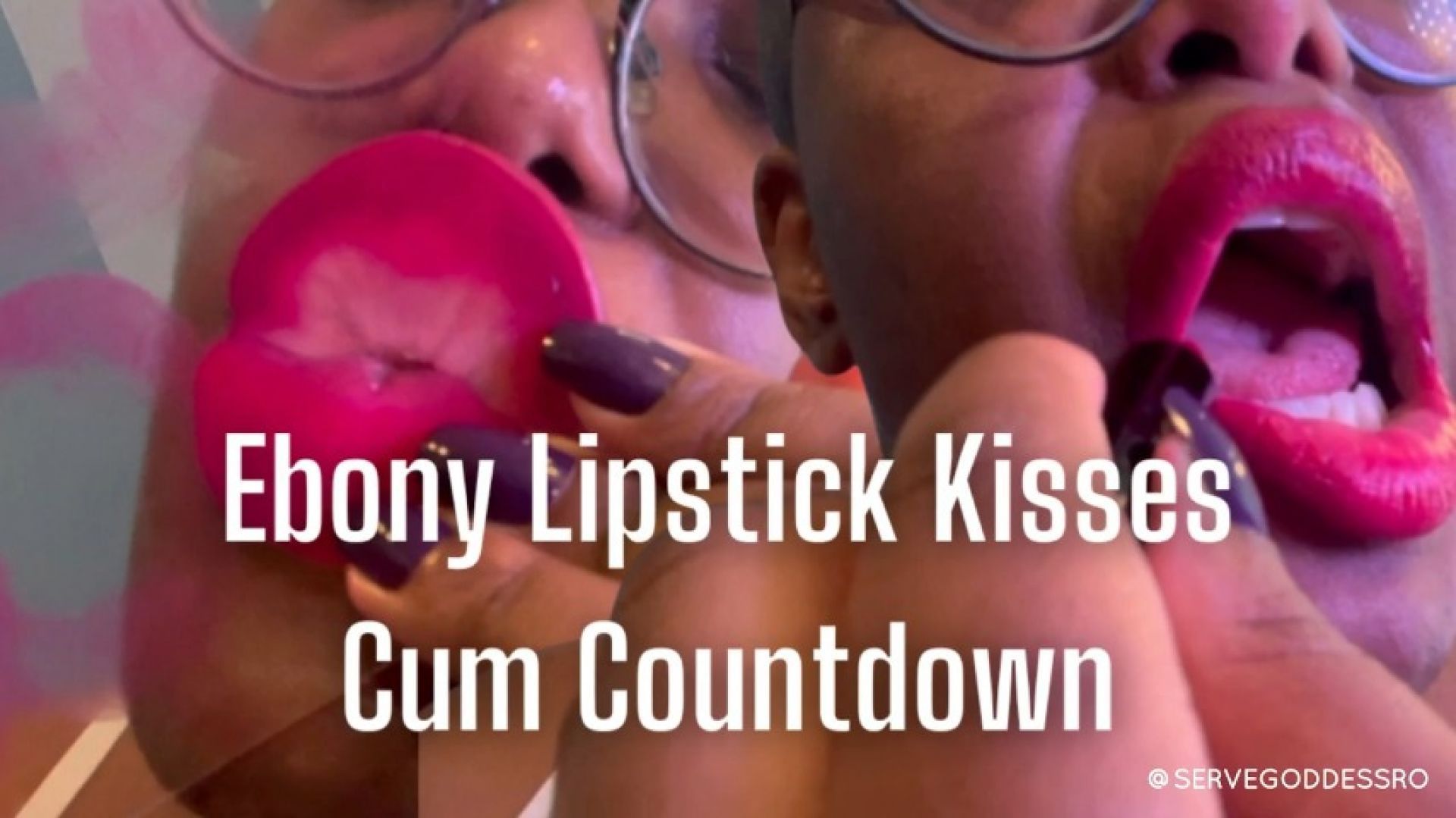 Ebony Lipstick Kisses Cum Countdown - Royal Ro red lips