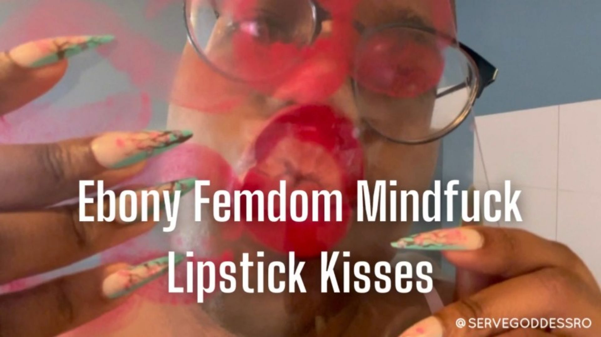 Ebony Femdom Mindfuck Lipstick Kisses - Royal Ro lip fetish