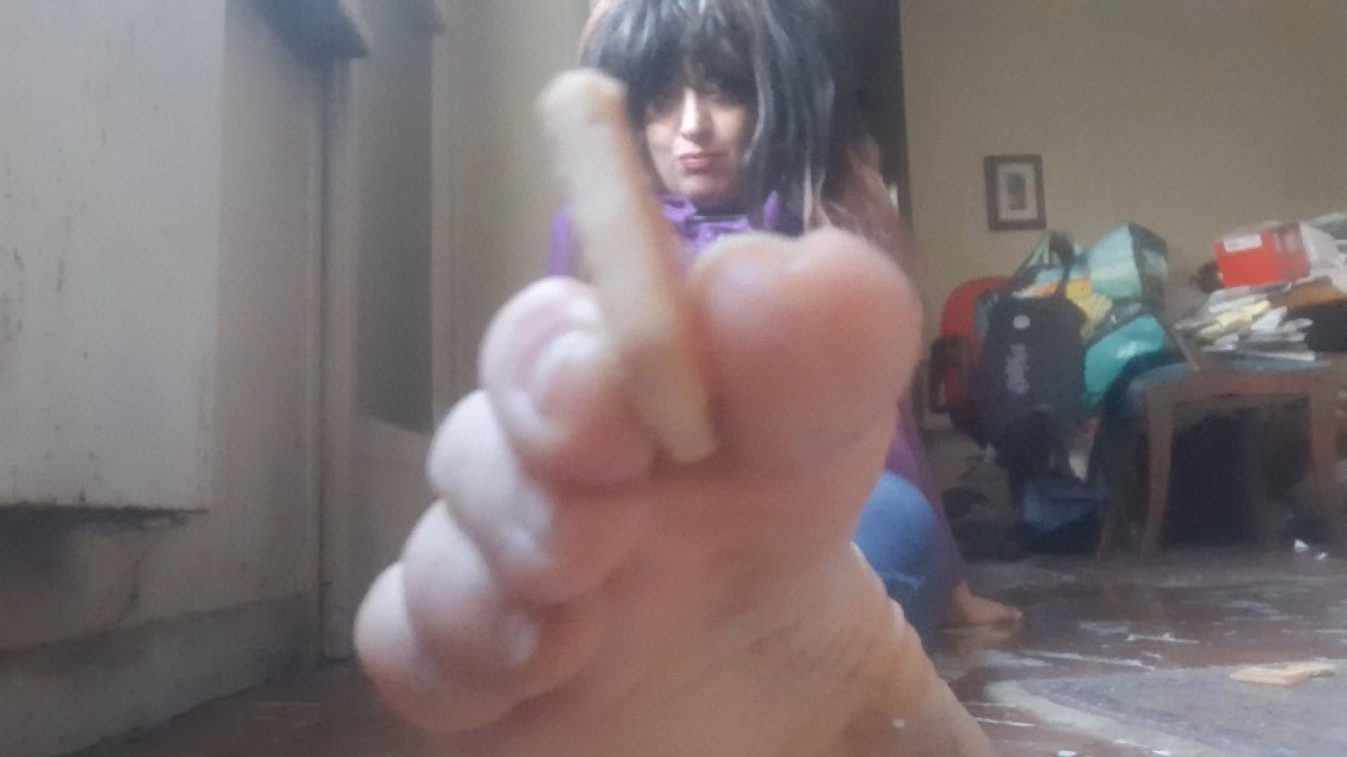 Feeding you from my sweaty feet